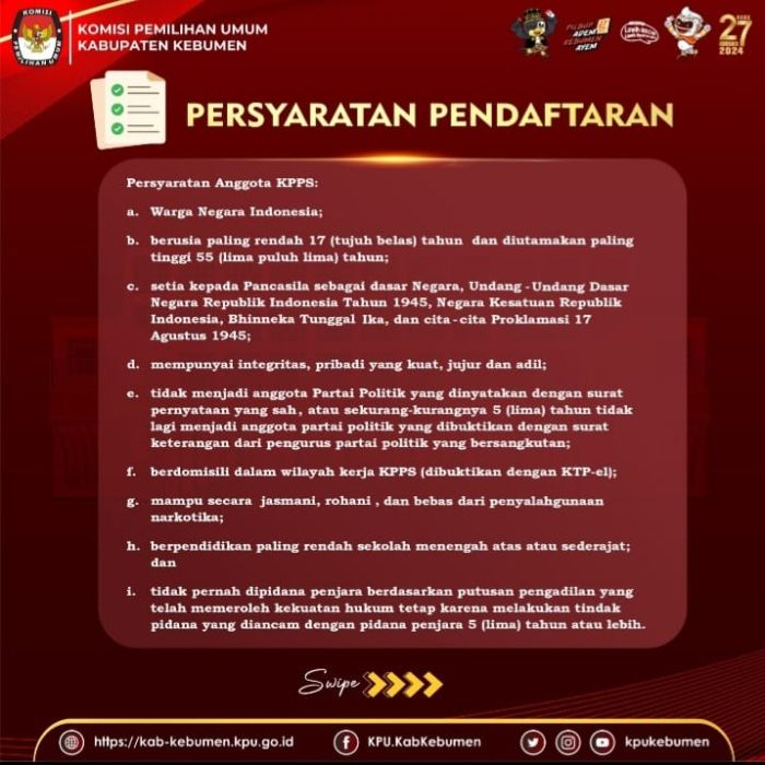 PENDAFTARAN CALON ANGGOTA KPPS UNTUK PILKADA 2024 01