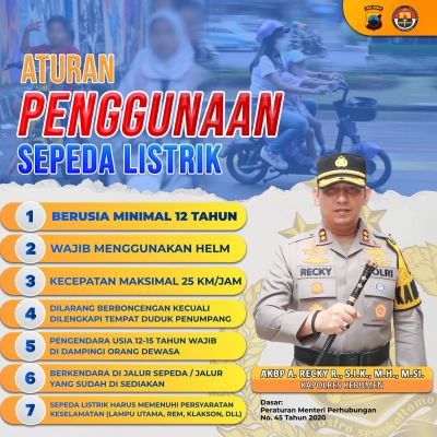 ATURAN PENGGUNAAN SEPEDA LISTRIK